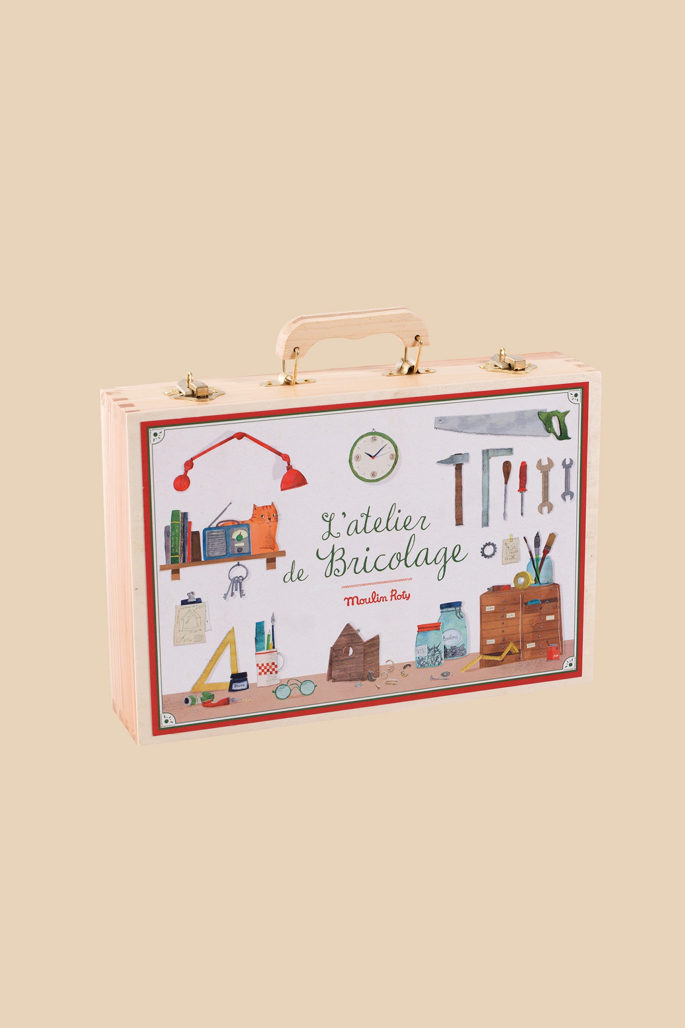 L’Atelier De Bricolage-Large Tool Box Set-14 tools-Moulin Roty